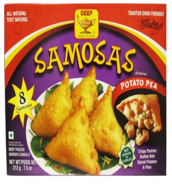 DEEP Potato & Peas Samosas (8 Pcs)