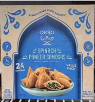 DEEP Spinach Paneer Samosas (24 pcs)