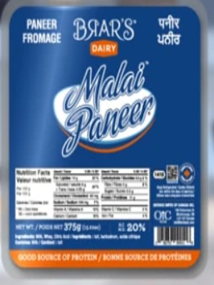 Brar's Malai Paneer 375g